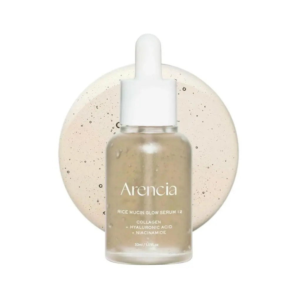 Rice Ferment Mucin Glow Face Serum - Hydrating, Firming-Lifting, Smoothening, Shine Enhancing Actives Serums & Essences with Hyaluronic Acid, Niacinamide for Luminous Skin, 30ml, Skin Care, Glow Up, Dewy Skin