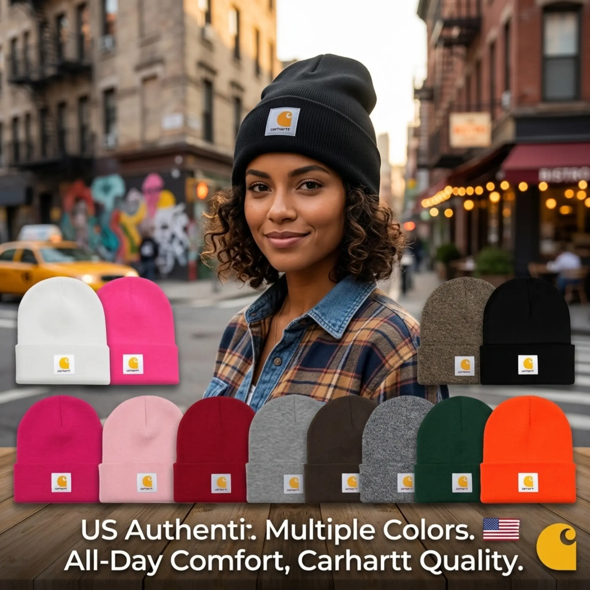Carhartt Classic Cuffed Knit Beanie, Warm Winter Hat for Men and Women, Stretch Fit Soft Acrylic Skull Cap, Multi Color Outdoor Watch Cap, Streetwear Fashion Beanie for Cold Weather, Hiking, Running, Daily Wear