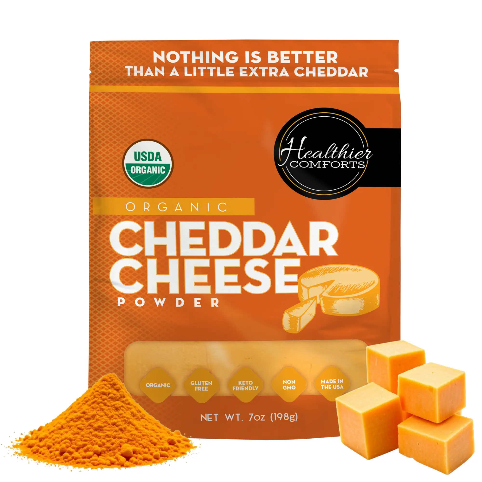 Organic Cheddar Cheese Powder (Orange) Organic Cheddar Cheese Powder (Orange)