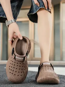 Men's Sporty Soft Clogs, 2026 New EVA Slip-On Sandals, Footwear, Adjustable Strap, Breathable & Lightweight for Casual Streetwear