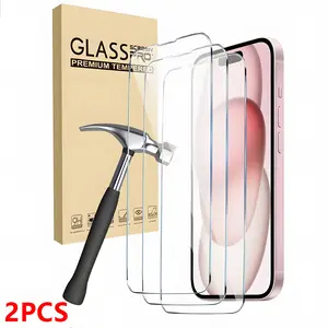 2-pack iPhone17 16 15 14 13 12 11 mobile phone protective film – crystal clear touch, circular polarized eye protection, ultra-clear tempered glass anti-protection design, dust-free and bubble-free, easy to install/holiday best gift/phone cover gift/prec