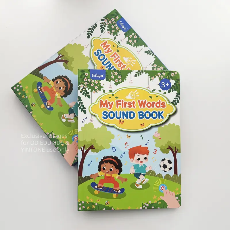 Interactive Animal Sound Language Toy - Battery-Powered Card Reader for 1-6 Years Toddlers, Toddler Learning Activities Tool with 10 Theme Learning, 300+ Word Sounds, Flash Cards, Hands-On Play, Boosts Early Learning & Speech, Kids Gift Idea