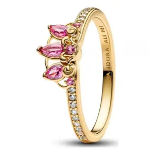 Pandora Disney Princess Rapunzel Tiara Ring 14k gold plating
