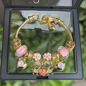 Buy 1 Get 1 Mother's Day gift 18K gold-plated bracelet,Original DIY charm Bracelets,lucky jewelry beautiful jewelry bracelets for women，Charm Bracelet, Exquisite Trendy Charm Bracelet, Fashionable Jewelry for Women & Girls As Gift, Adjustable Bracelet