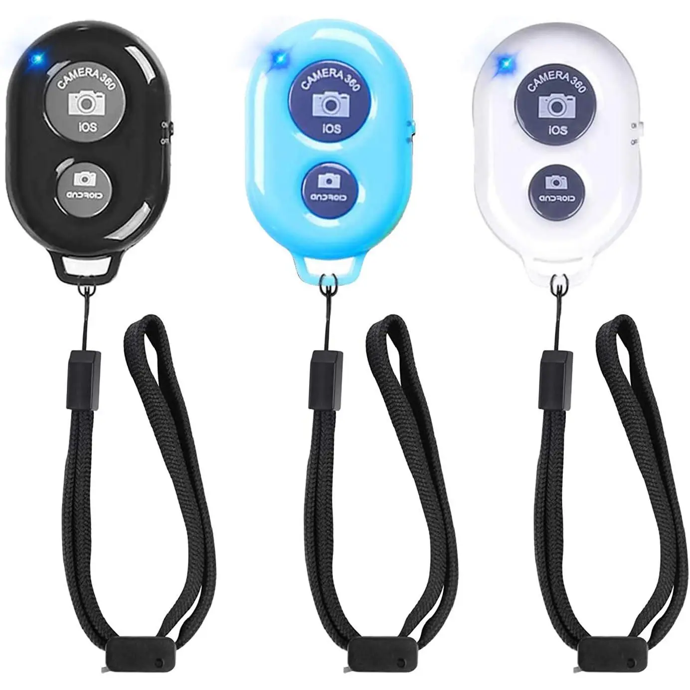 Remote Shutter for Cellphones and Tablets (3 Pack), AOQIYUE  Remote for /Android Camera Control, Selfie Clicker for Photos and Videos - Wrist Strap Included