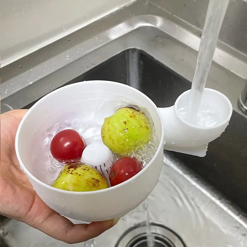 1pcs Medium Fruit Vegetable Automatic Washer, Multi-Functional Auto Draining Leak Screen, Efficient Cleaning Tool for Kitchen Use