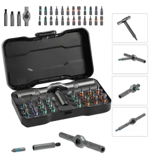 24 in 1 Screwdriver Set,Multipurpose Screwdriver Shape Tool Kit, Compact & Portable Ratchet Screwdriver for Various Home Repairs Magnetic Detachable, Ideal for Home, DIY