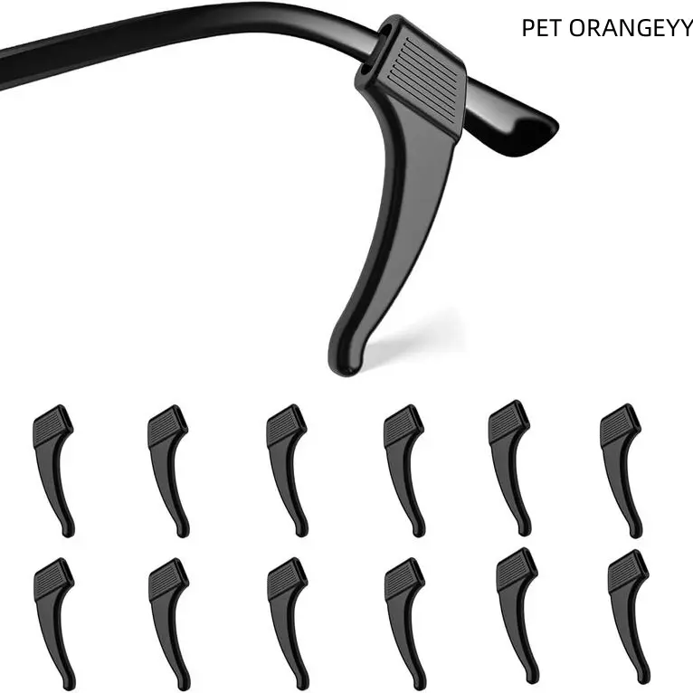 Women's 5-Pair Silicone Anti-Slip Glasses Ear Hook Set - 35mm Each, Sunglasses Holder Clip, Elastic Flexible Accessory, Comfortable to Wear, Designed to Fit Ears, Attach to Glasses/Rim, Fashion Sporty Grip for Most Regular Frames