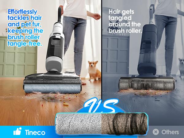 Tineco Floor ONE STRETCH S6 Wet Dry Vacuum Cleaner, 180°Lay-flat, 5.1 inch Compact Design,158℉ Flashdry Self-Cleaning in 5min, Long Runtime, Dual-Sided Edge Cleaning, Enhanced Cleaning Flexibility