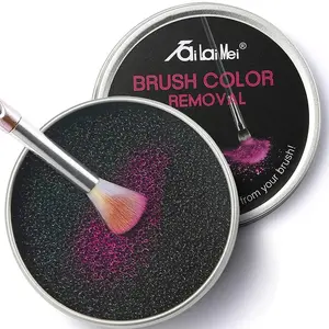 2 Pack Color Removal Cleaner Sponge for Quick and Easy Makeup Brush and Powder Cleaning Durable Silicone