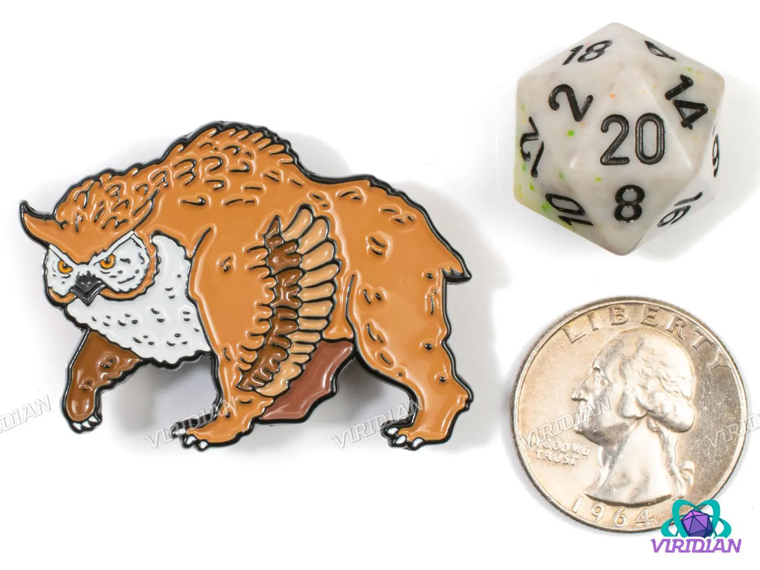 Pin Pals: Owlbear (Version 2) | Metal Enamel Lapel Pin (1) | D&D-esque, Dnd, Fantasy Art