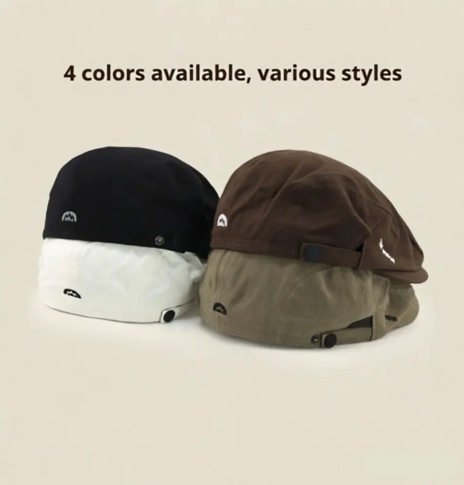 Spring-Summer New Reversible Beret Hat - Unisex Vintage Forward Newsboy Cap for Sports & Outdoor Use