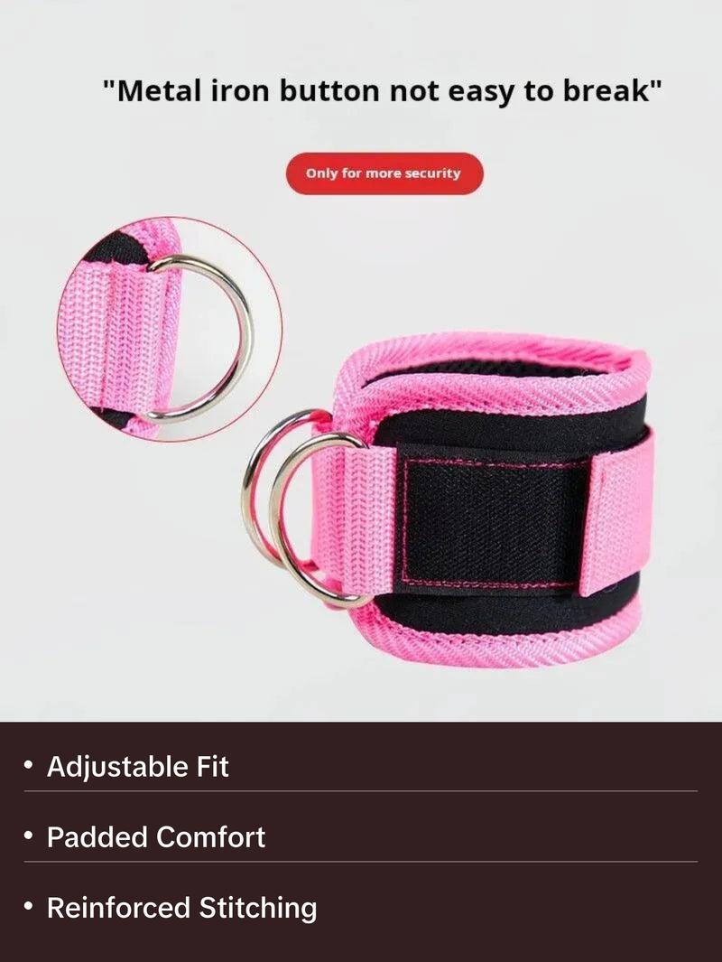 Cable Ankle Straps - Adjustable Nylon Polyester Straps for Cable Machines, Resistance Trainers & Various Gym Systems - One Size Fits All