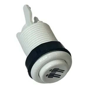 Original IL Concave Arcade Push Button 28mm Authentic Arcade Button White With 2-Player Start (Industrias Lorenzo PSL-L)