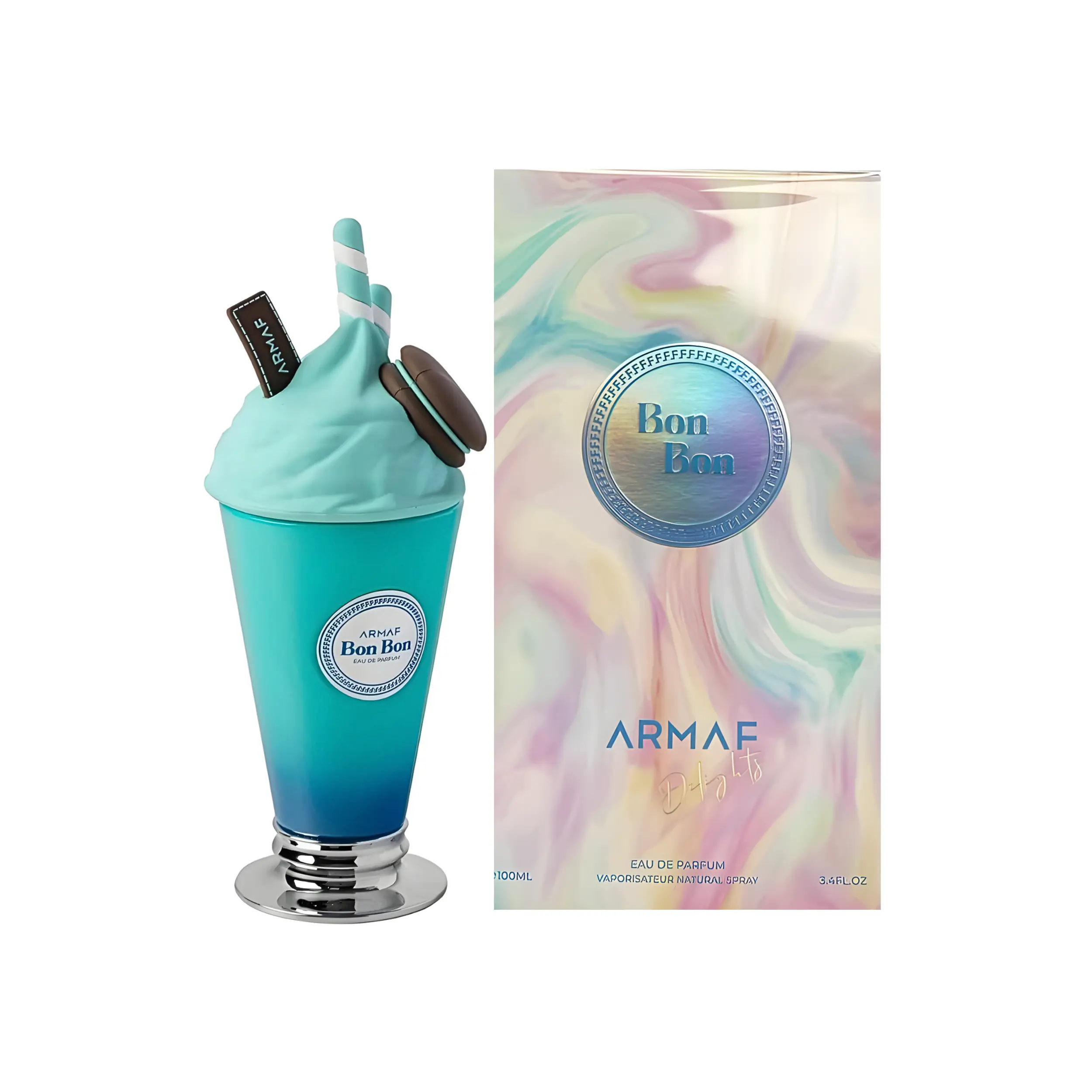 Armaf Bon Bon Unisex Eau De Parfum, 3.4 fl.oz Intense EDP, Indulgent Aromatic Fruity Fragrance with Citrus and Gourmand Notes, Aromatic Fruity Scent, Elegant Alluring Fragrance, Adults, Smelling Good, Bright Citrus Unisex Fragrance