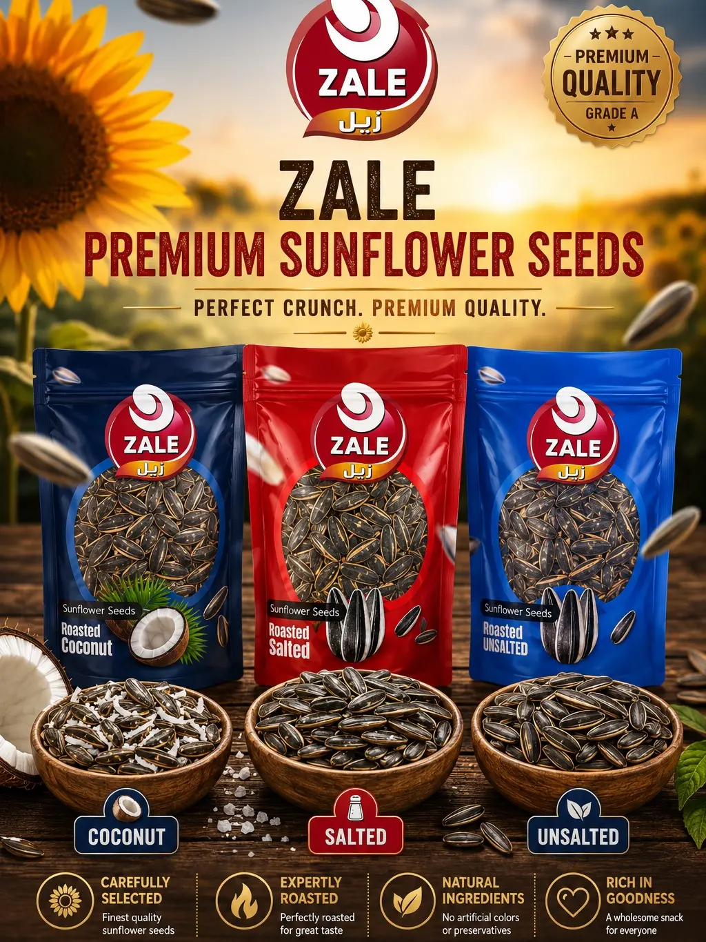 Zale Sunflower Seeds | 12 Pack Zale Sunflower Seeds | 12 Pack