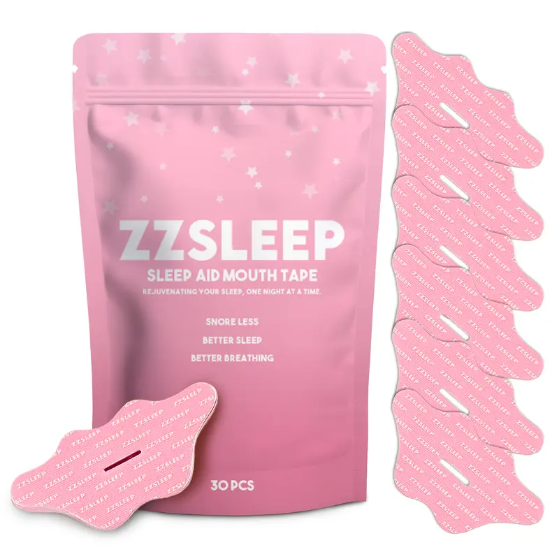 ZZSLEEP Beauty Mouth Tape - Breathable Pink Lip Tape for Nasal Breathing, Anti-Snoring & Skin-Friendly Sleep Support Tape