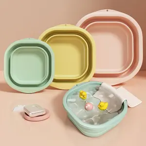 Portable Folding Wash Basin Household Travel Basin Thickened Large and Small Size Student Laundry Basin