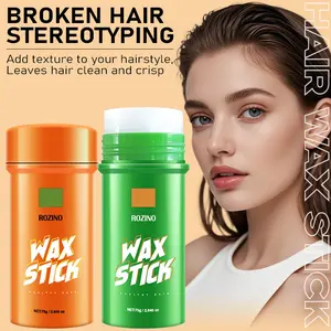 ROZINO 2PCS Hair Wax Stick with Coconut Oil Non-Greasy Styling Wax Hair Pomade Stick for Flyaways & Edge Frizz Hair Care