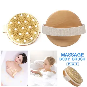 Personal Care Wet and Dry Body Brush for Shower Bathing Accessories 2 in 1 Massage Body Brush