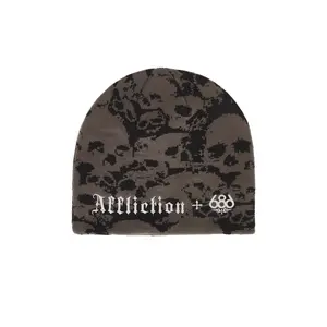 Affliction x 686 Skully Beanie in Grey
