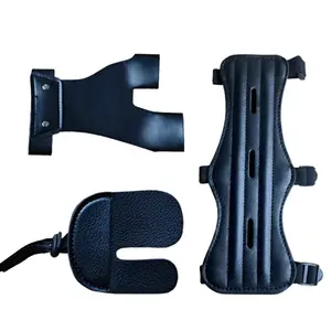 Archery Arm Guard and Finger Tab Set for Shooting, Protective Hand Gear for Traditional Bow Hunting, Essential Archery Equipment