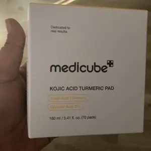 [medicube] Kojic Acid Turmeric Clarifying Toner Pad for Troubled Skin & Use After Spot Care | Soothing & Calming with Turmeric, Niacinamide, Glycolic Acid  | Korean Skin Care, 70 Pads
