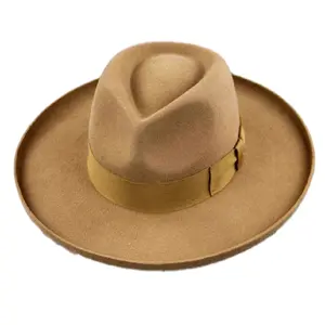 Butter Brims Butterscotch Pencil Curled Fedora 59CM/L
