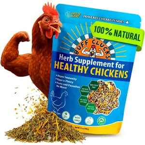 Herb Supplement for Backyard Chickens - Natural Chicken Treats, Poultry Feed Botanical Mix, Plant-Based Coop Snacks for Daily Wellness, Feather Quality, Egg Production, USA (12 oz)