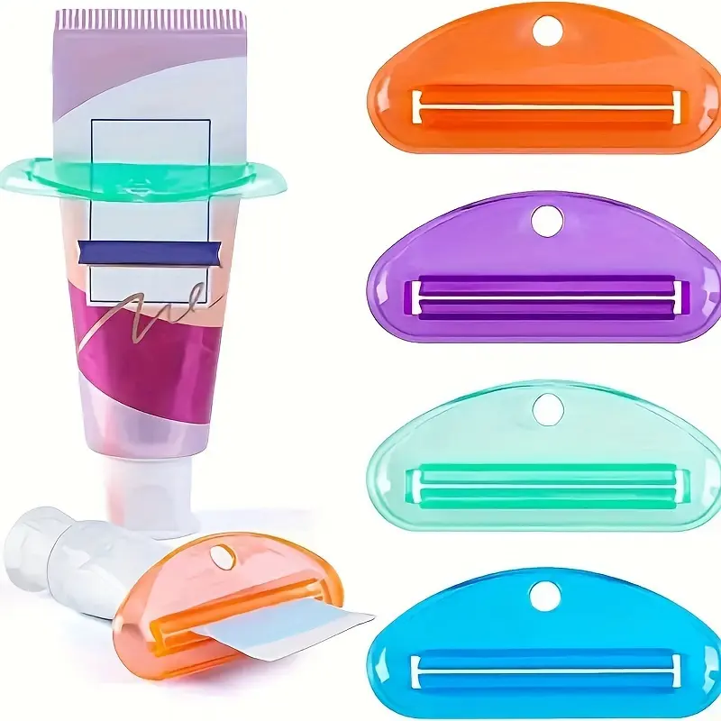 4pcs Household Toothpaste Squeezers, Toothpaste Squeezer Easily Squeeze Out Every Last Drop of Toothpaste, Facial Cleanser, Paint and More