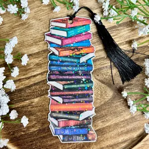 SJM Book Stack Cardstock Bookmark