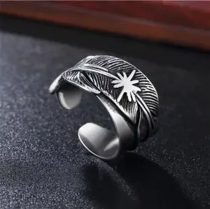 Men's open-Ended Ring - Vintage Chic Men's Bold and Personal Statement adjustable Ring, A Perfect Gifts For Lovers, Friends, Boyfriends, Girlfriends, Wife, Husband, Thanksgiving, Independence Day, Holloween, Black Friday, Chrisatmas and New YearS102