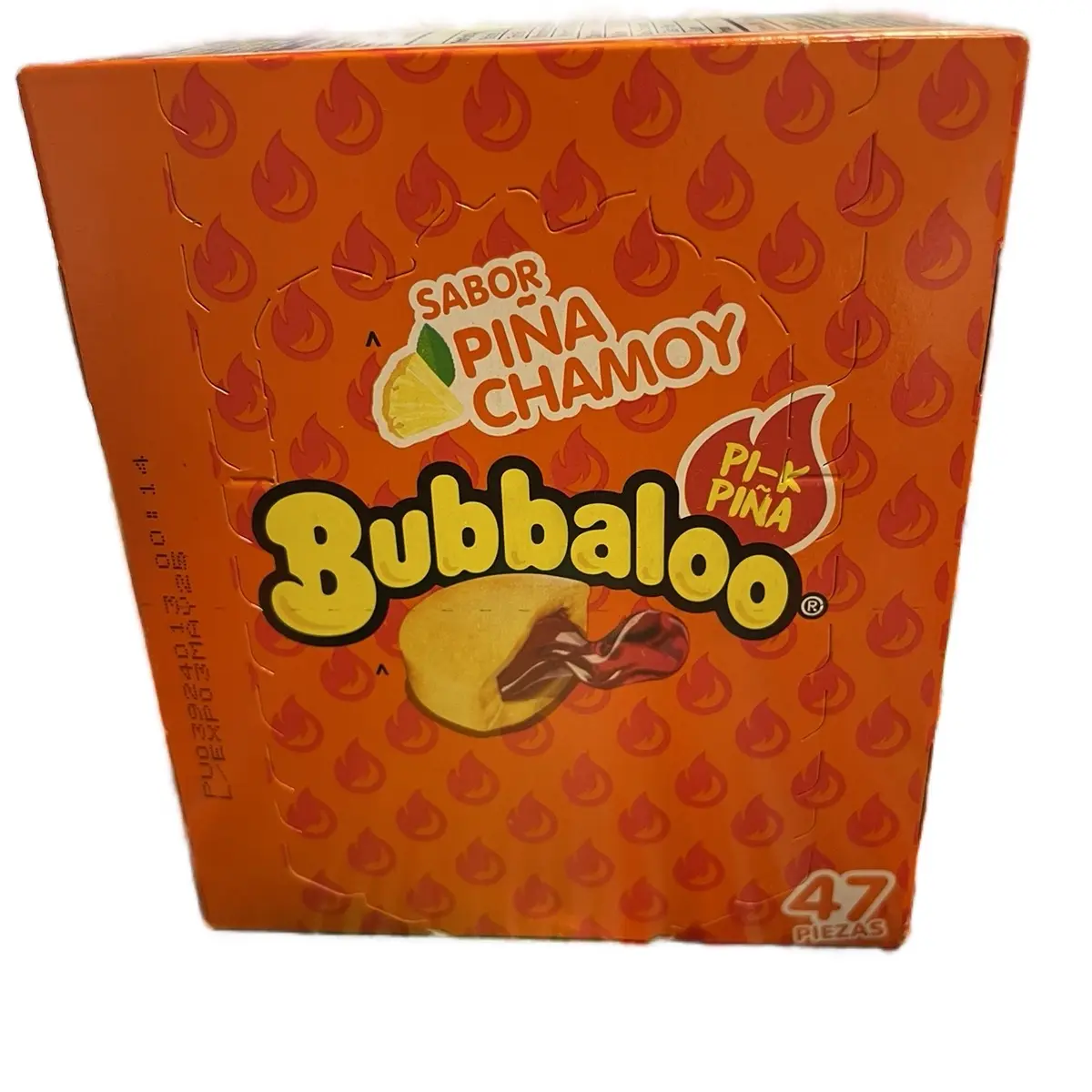 Bubbaloo sabor piña chamoy 47 pieces gum