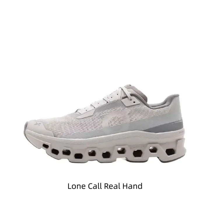 Light Gray Two Tone Perforated Mesh Running Shoes Hollow Cutout Chunky Platform Sneakers Shock Absorbing Anti Slip Road Trainers Men Women