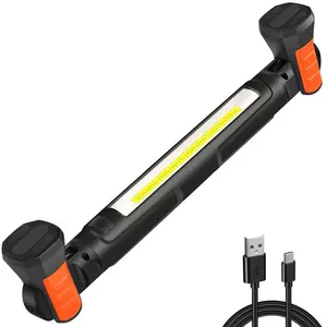 3000LM Work Light Flashlight, 5200mAh Rechargeable Underhood Lighting with Magnetic Base & Hanging Hooks, Handy Light for Car Repair/Garage/Job site/Power Outage/Emergency, Waterproof Durable Ledlight, Boyfriend Husband Father's Gift