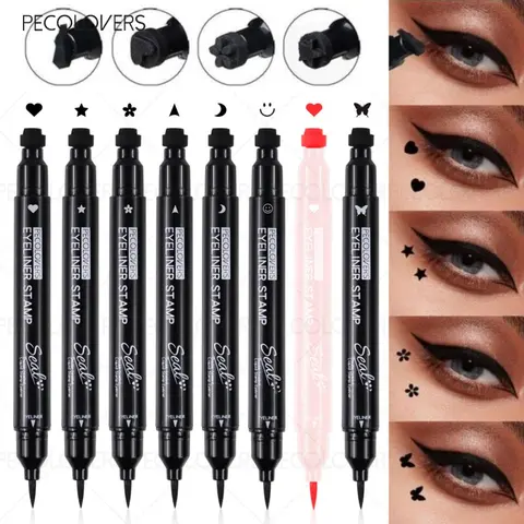 8 Pcs/set Double-ended Liquid Eyeliner Stamp, Various Stamp Shapes, Quick Drying, Waterproof, Suitable for All Kinds of Eye Makeup, Eye Makeup, Liquid Eyeliner Pen, Eye Makeup Products