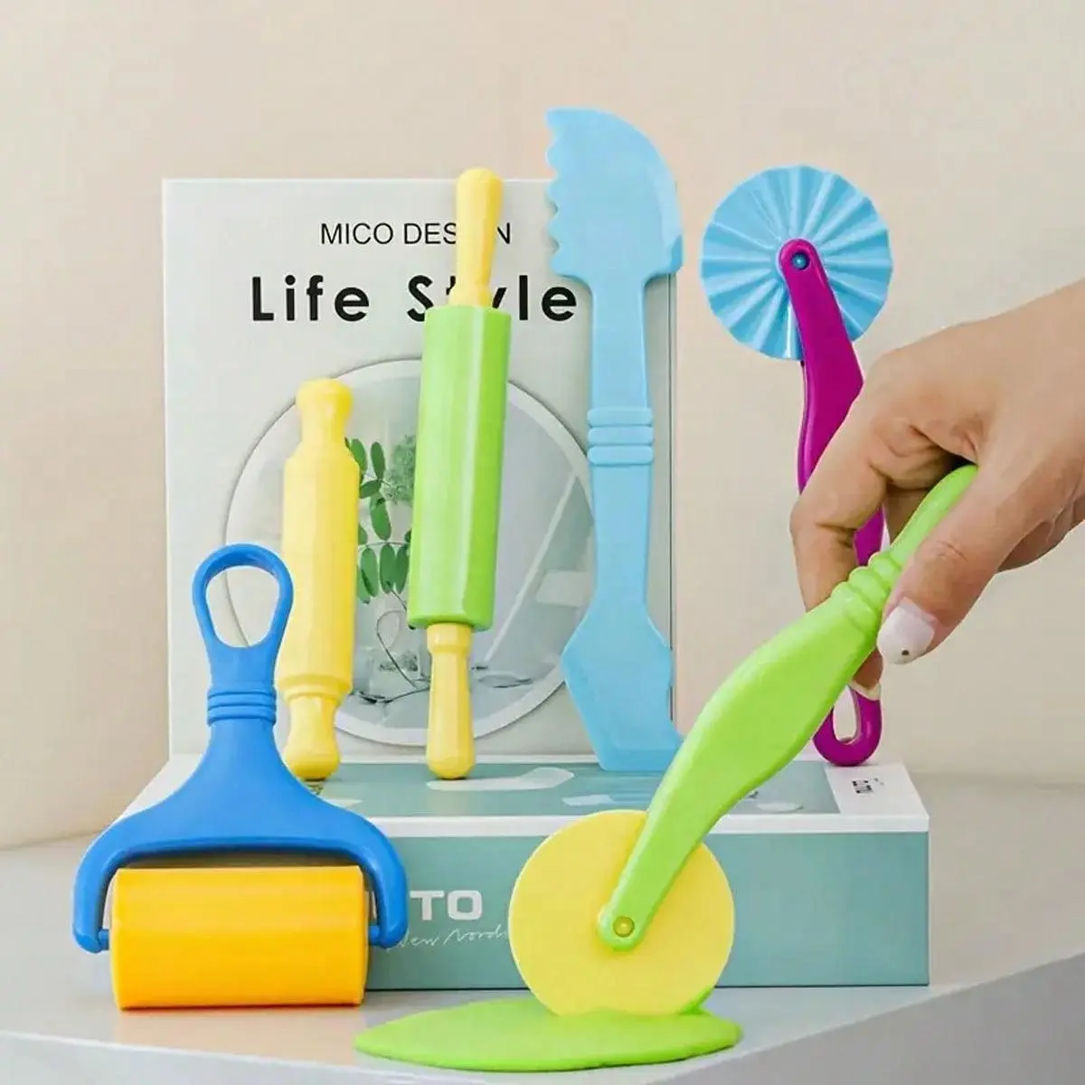 Color Play Dough Model Tool Toys, Creative 3D Plasticine Tools Playdough Set, Learning Education Toys for Boys & Girls, Art Craft Kits, Crafting Kit