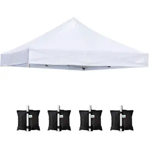 10' x 10' Replacement Canopy Top for Pop Up Tent, Instant Canopy Top Cover, Bonus 4 count Pack Canopy Weight Bag (White)