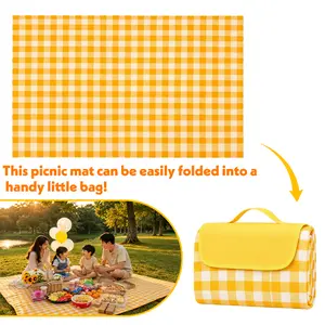 Picnic Blanket Beach Mat Extra Large Sandproof Waterproof Camping Blanket Portable Travel Blanket Play Mat for Outdoor Indoor Family Women Men Kids Beach BBQ Park Grass Picnic Supplies