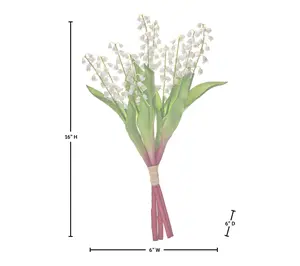 16" Natural Touch Lily Of The Valley Bundle By Valerie