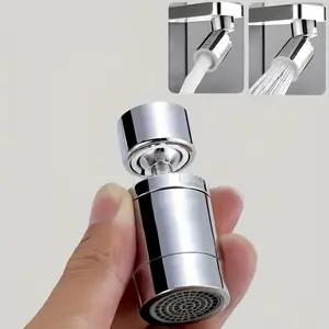 Rotating Brass Alloy Interface Faucet, a delicate and compact kitchen and bathroom faucet, with a sink aerator. It has two cleaning modes and is suitable for kitchen and bathroom sink faucets.