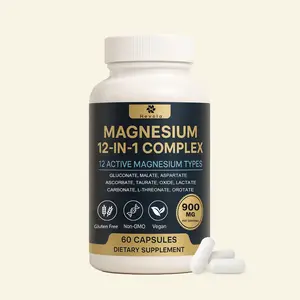 High Potency 12-in-1 Magnesium Complex 900mg – Glycinate, Citrate, Malate & More | Muscle & Relaxation