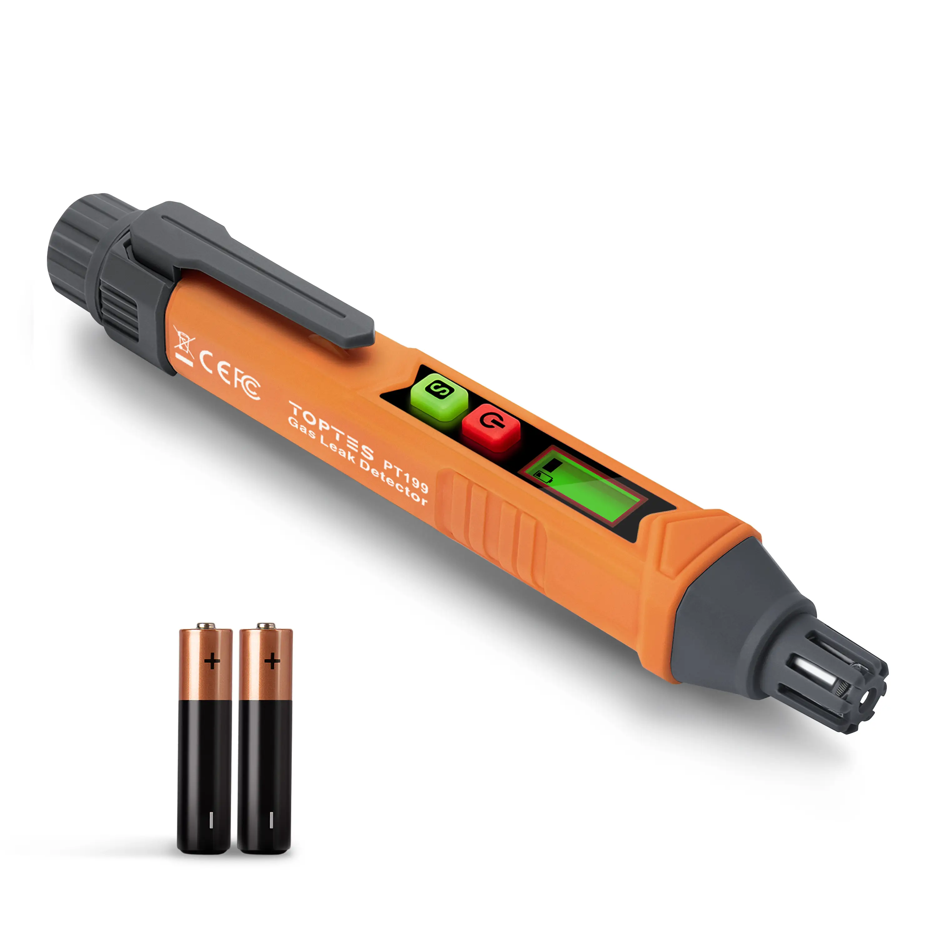 TopTes PT199 Leak Detector - Portable Natural Combustible Gas Leak Source Detection Tool for Home Improvement with Audible & Visual Alarm Device Sniff