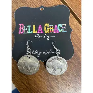 Buffalo/Indian Head Nickel Earrings