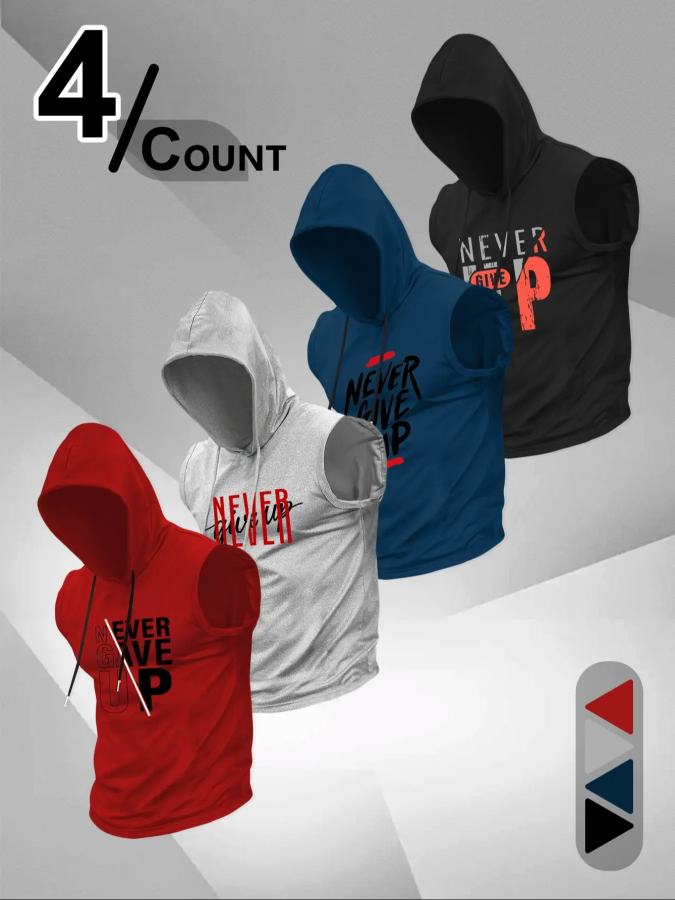 Trendy Fitness Gym Workout Clothes Sportswear Clothing Athletic Fashion Activewear 4-Piece Sleeveless Hoodie Sporty Set, Casual Cartoon Pattern, Fitted Style, Moderate Fabric Thickness, Summer Wear