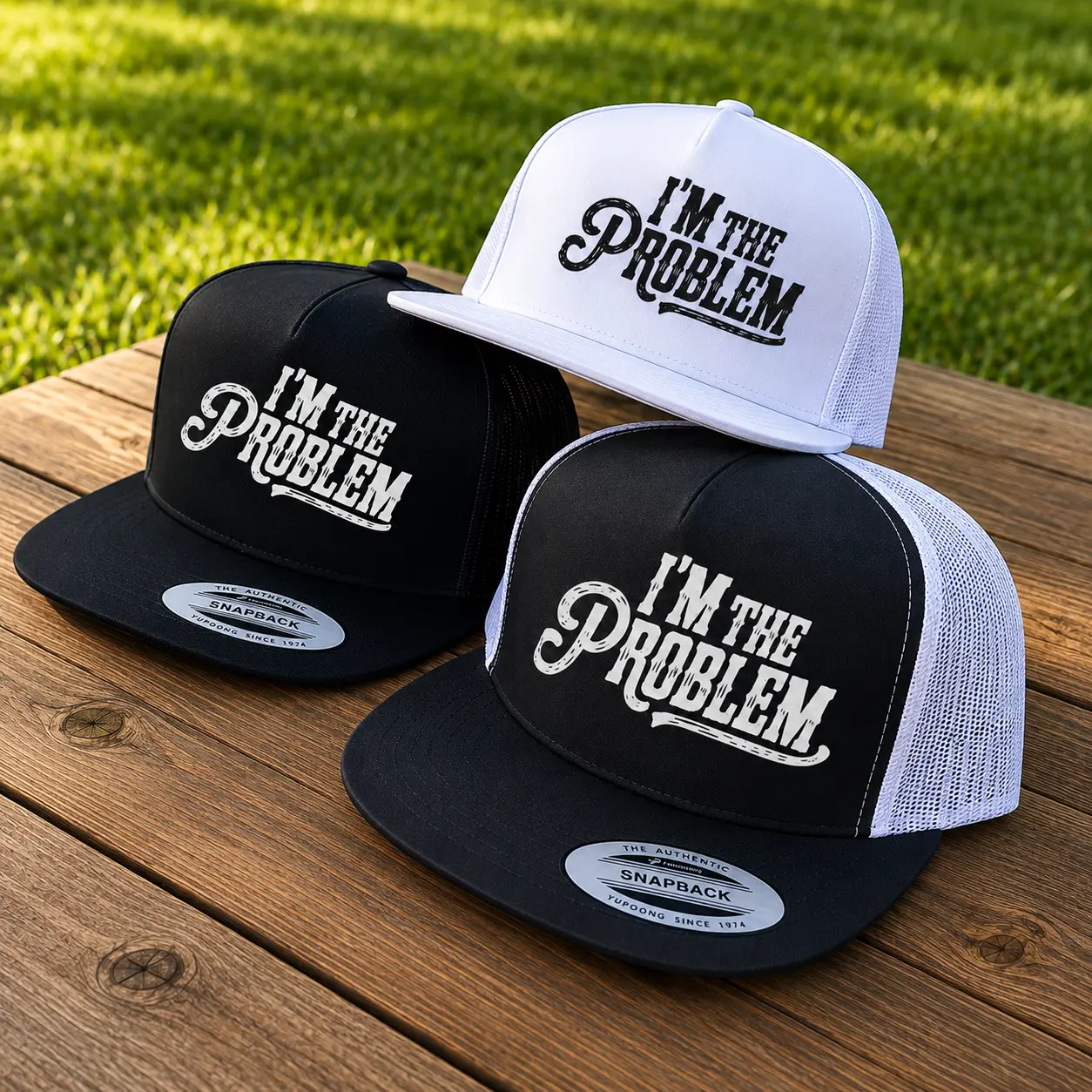 I'm The Problem Snapback Trucker Hat, Uni Men Women's Accessories, Gift For Friends/Family Fashionable baseball cap, Men's Accessories, Accessories For Women