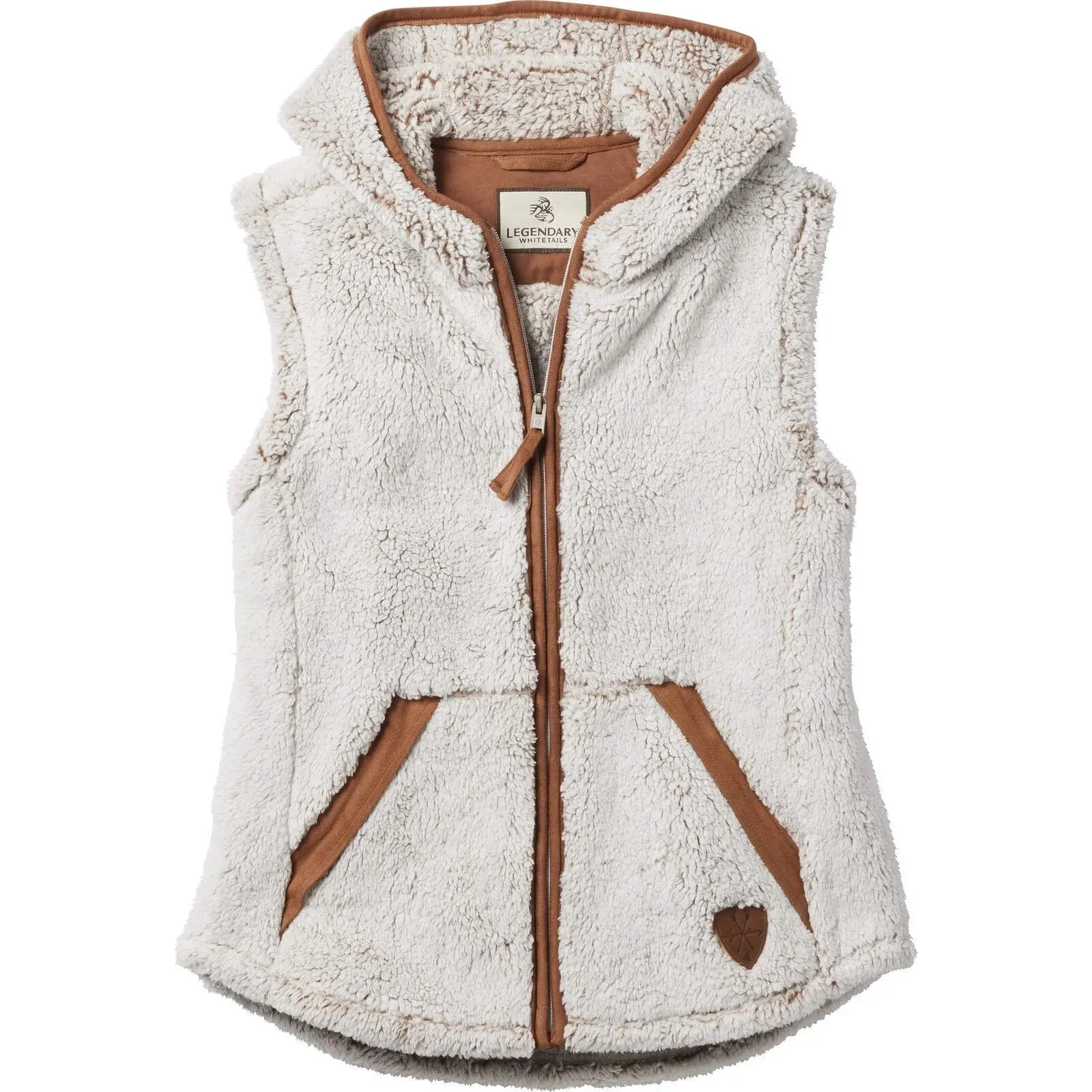 Women's Fuzzy Hide Fleece Hooded Vest Women's Fuzzy Hide Fleece Hooded Vest