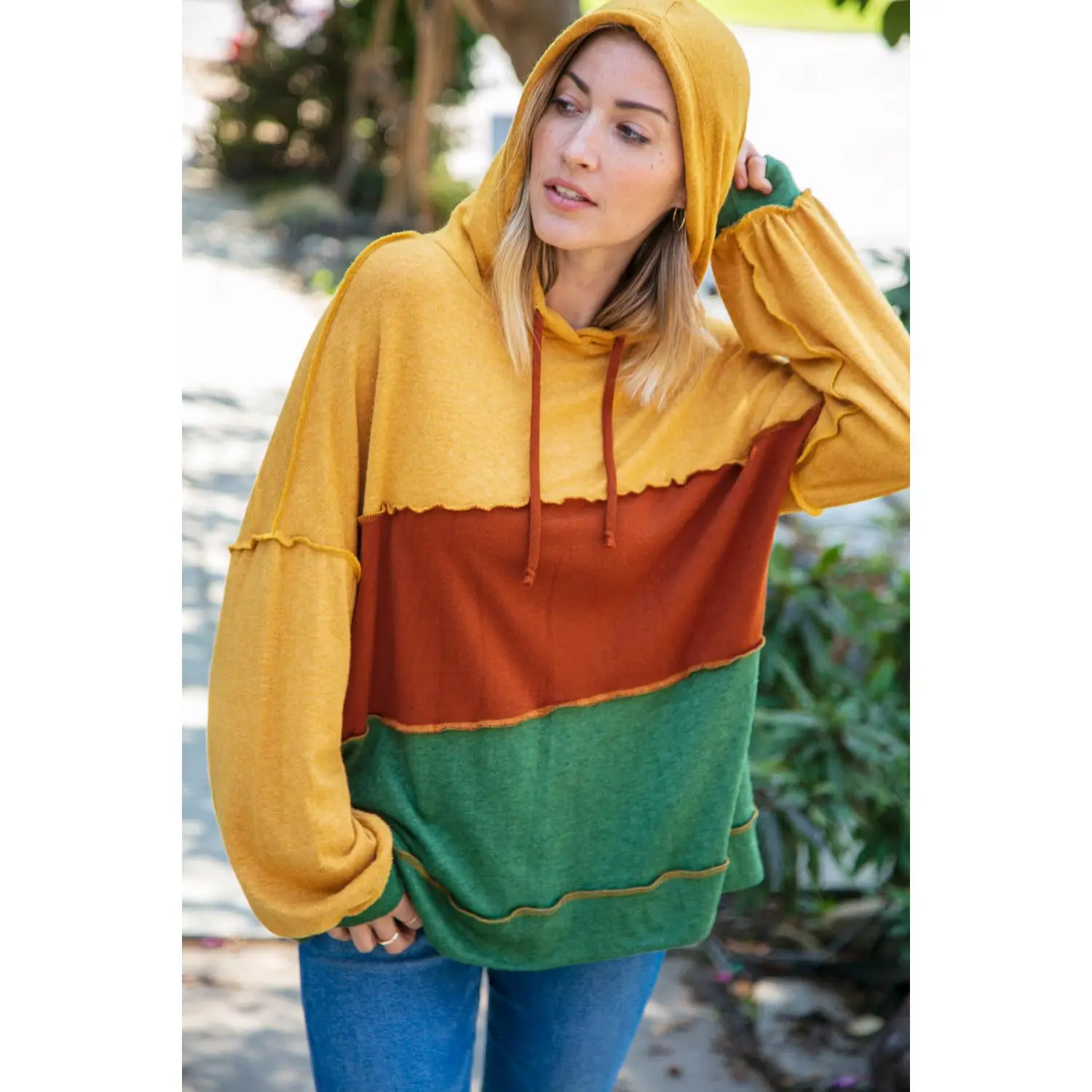 Cashmere feel Reverse Stitch Hoodie