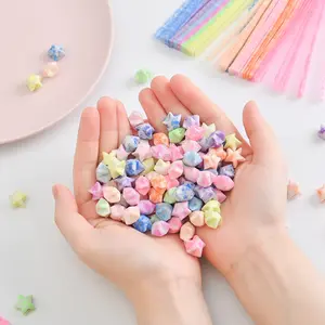 210 Sheets Luminous Star Folding Paper, Special Star Folding Strip, Lucky Star Folding Pentagram, Gradual Luminous Hair Handmade, Generous Pack Size, Luminous Quality, Crafting Versatility, Visual Appeal, Creativity, Diy Handmade Craft