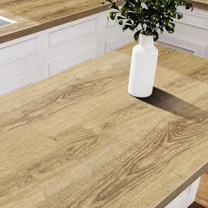 15.8"X317" Brown Wood Wallpaper Peel and Stick Natural Wood Grain Contact Paper for Countertops Self Stick Wallpaper Removable Farmhouse Wallpaper Waterproof Self Adhesive Wood Wall Paper